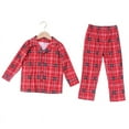 thumbnail image 3 of Pijamas familiares a juego de Navidad de algodón a cuadros para madre, padre, bebé, niños y perro, ropa familiar a juego, 3 of 5
