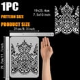 thumbnail image 2 of Elegant Lace Painting Stencil 8.3x11.7inch Decorative Lace Pattern Template Reusable Flower Lace Border Stencil Plastic Lace Pattern Stencil for Painting on Wood Wall Fabric Furniture for DIY, 2 of 7