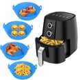 thumbnail image 5 of Taicans Air Fryer Silicone Liners Pot,Reusable Oven Microwave Accessories,Silicone Baking Tray Pots for Air fryer Oven,Replacement of Flammable Parchment Paper,5.3 x 7.1 x 2 In Sky Blue, 5 of 7