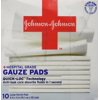Band-Aid® Gauze Sponge, Gauze, White, 10/Box (781053_BX)