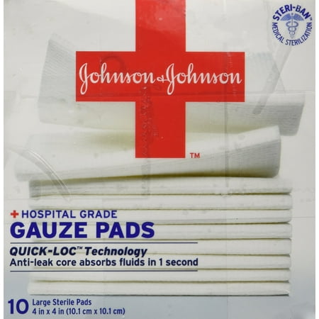 Band-Aid® Gauze Sponge, Gauze, White, 10/Box (781053_BX)