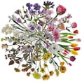 thumbnail image 1 of Zhuge 240 pegatinas de flores transparentes, pegatinas florales, pegatinas autoadhesivas de plástico, pegatinas de resina para hacer tarjetas, diarios, álbumes de cartas, 1 of 5
