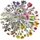 thumbnail image 1 of Zhuge 240 pegatinas de flores transparentes, pegatinas florales, pegatinas autoadhesivas de plástico, pegatinas de resina para hacer tarjetas, diarios, álbumes de cartas, 1 of 5