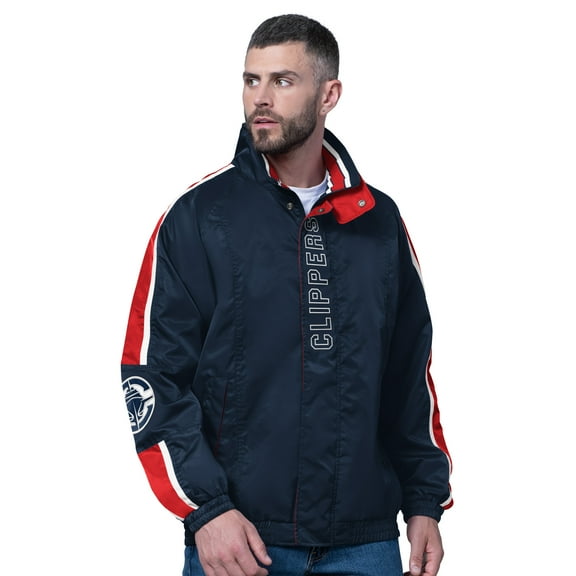 Men's Starter  Navy LA Clippers Freestyle Lightweight Full-Zip Jacket