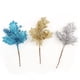 thumbnail image 3 of Paquete de 6 púas navideñas con purpurina en aerosol con hojas de flores artificiales y frutas para decoración navideña y decoración del hogar, 3 of 6