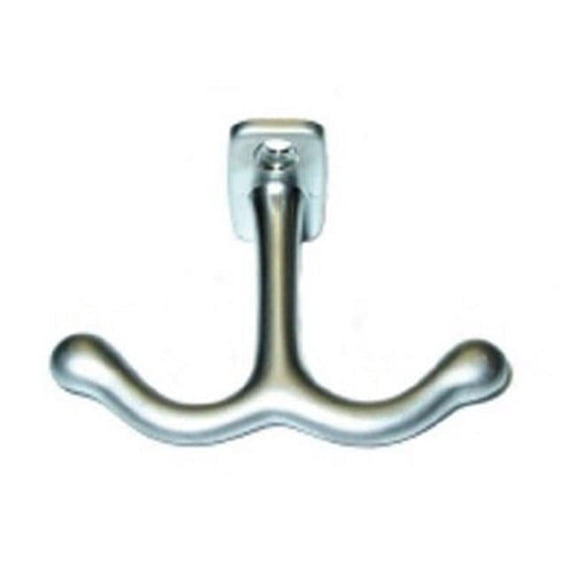 Hook Double Ceiling Matte Nickel - Chrome
