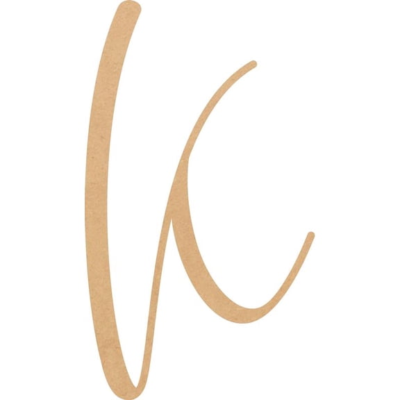 Wood MDF Letter K, Craft Alphabet 7'' Small Home Décor, Buttey Honey Font