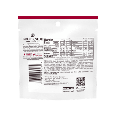 Brookside, Dark Chocolate Pomegranate Flavor, 3 Oz