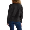 thumbnail image 3 of Lucky Brand Women's V-Neck Knit Sweater - Long Sleeve Relaxed Fit - Midweight (X-Small, Black), 3 of 4