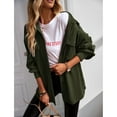 thumbnail image 2 of Womens Casual Jacket Corduroy Shacket Blouses Button Down Shirts Pocket Long Sleeves Tops Jacket Coats, 2 of 7