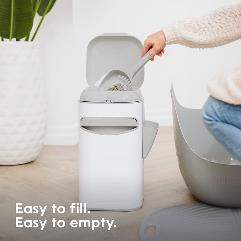 Litter Genie Platinum Stainless Steel Disposal Pail, White photo 6