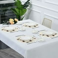 thumbnail image 5 of 15.4" Round Placemat Set of 4 Polyester Fabric Place Mats Non-Slip Dining Kitchen Table Mats for Kitchen Party Decor Bow and Chickens, 5 of 5