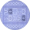 thumbnail image 1 of Ahgly Company Indoor Round Persian Blue Traditional Area Rugs, 4' Round, 1 of 4