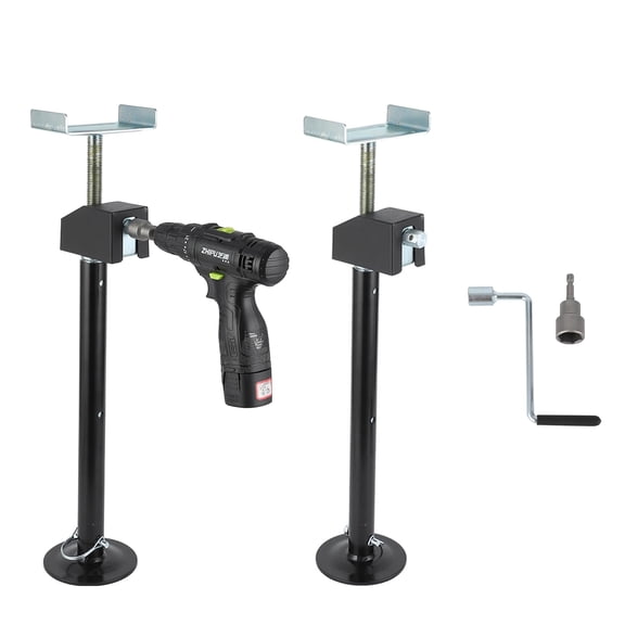 Yeshouse RV Slide Out Stabilizer Jacks (Set of 2) - 5000lb Heavy Duty Support, 21"-34" Quick-Lift Adjustable - Power Drill & Hand Crank Compatible for Campers, Travel Trailers & RVs