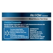 ReliOn Premier Blood Glucose Test Strips, 100 Count – Diabetes Blood Sugar Test Strips, No Coding, for ReliOn Premier Meters