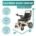MALISA Lightweight Collapsible Electric Wheelchair for Seniors, Travel ...