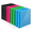 Blue,green,pink,red-1 INCH-12 Pack, with Cover, variant on 1 Inch Telescoping 3 Ring Binder-12 Flexible Binder With Customized Front Cover Holds 8.5x11 Paper School Office Supplies Black