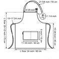 thumbnail image 2 of Kitchen Cotton Canvas Adjustable Apron With 2 Front Pockets, Kitchen Cooking And Baking Apron - White L, 2 of 5