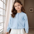 thumbnail image 2 of lnmuld Kids Coats Girls Floral Embroidery Heart Knitted Cardigan Sweater Coat Cute Soft Warm Outerwear for Baby Toddler and Kids Solid Color Size:5-6 Years, 2 of 6