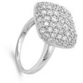 thumbnail image 2 of Micro Pave Cluster Women's Engagement Ring 1.8 Ct Diamond 14K White Gold Over, 2 of 2