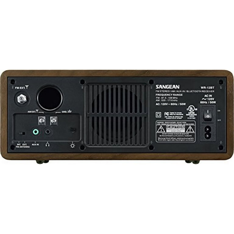 Sangean WR-12BT AM/FM/Bluetooth/AUX-In Stereo Analog Wooden