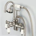 thumbnail image 4 of Water Creation F6-0011-02-CL Gray Vintage Classic Adjustable Spread Wall Mount Tub Faucet, Brushed Nickel, 4 of 5