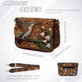 thumbnail image 7 of ZUXONGSY Hummingbird Chimes Flower Print Shoulder Handbag for Women Casual Crossbody Bag Trendy Satchel with Adjustable Wide Strap for Working Dating, 7 of 7