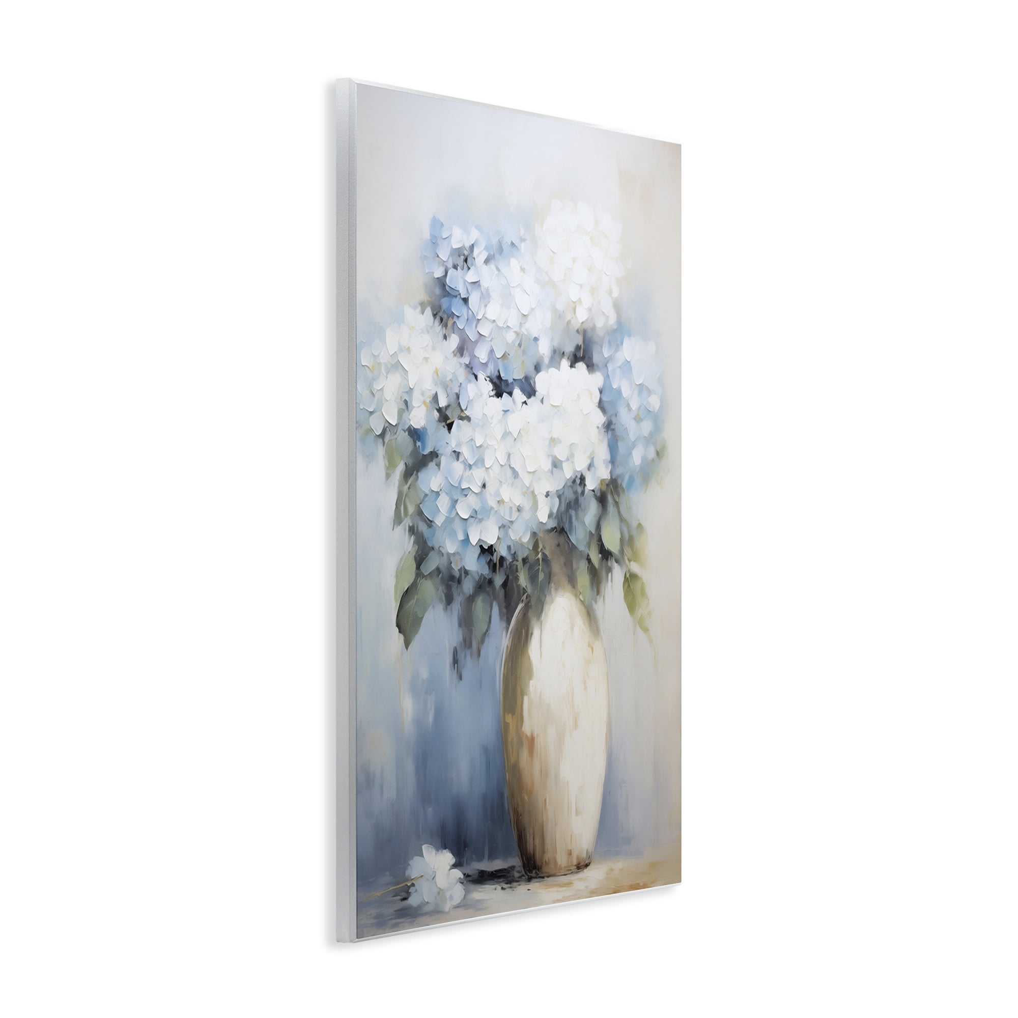 Stupell Industries White & Blue Hydrangeas Botanical & Floral Painting Unframed Art Print Wall Art, 10 x 15