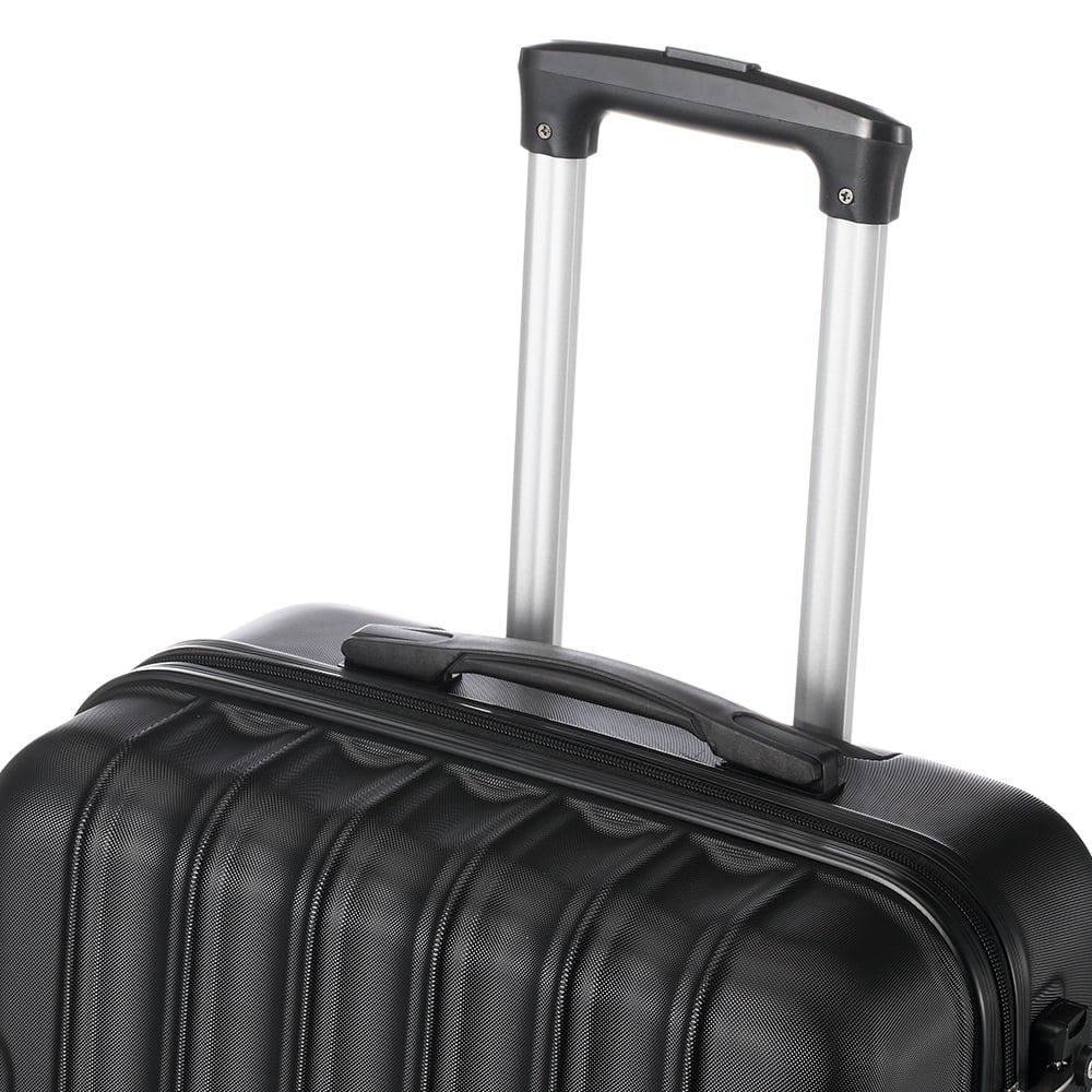 Kepooman Hardside Luggage with Spinner Wheels, Black, 3-Piece Set Kepooman Hardside Luggage with Spinner Wheels, Black, 3-Piece Set