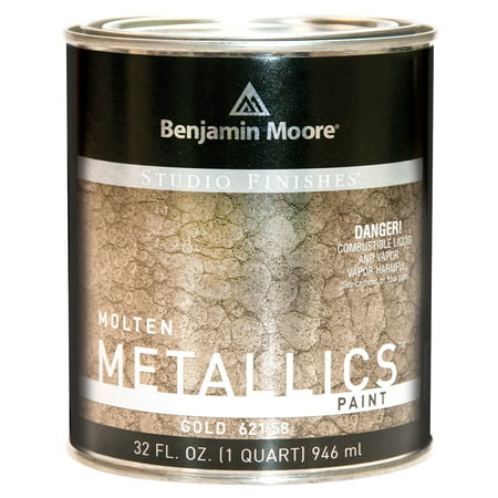 Benjamin Moore Molten Metallics Enamel Gold -