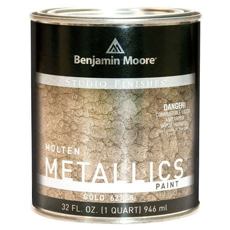 - Benjamin Moore Molten Metallics Enamel Gold - QUART