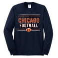 thumbnail image 2 of Wild Bobby Chicago CHI Hometown City Football Fan Pride Sports Men's Long Sleeve T-Shirt, Navy, Small, 2 of 6