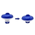 thumbnail image 2 of Dispensador de cloro para piscina, herramienta de limpieza con cepillo al vacío, retráctil, flotante, azul y blanco, 5 pulgadas, 1 unidad, 2 of 6