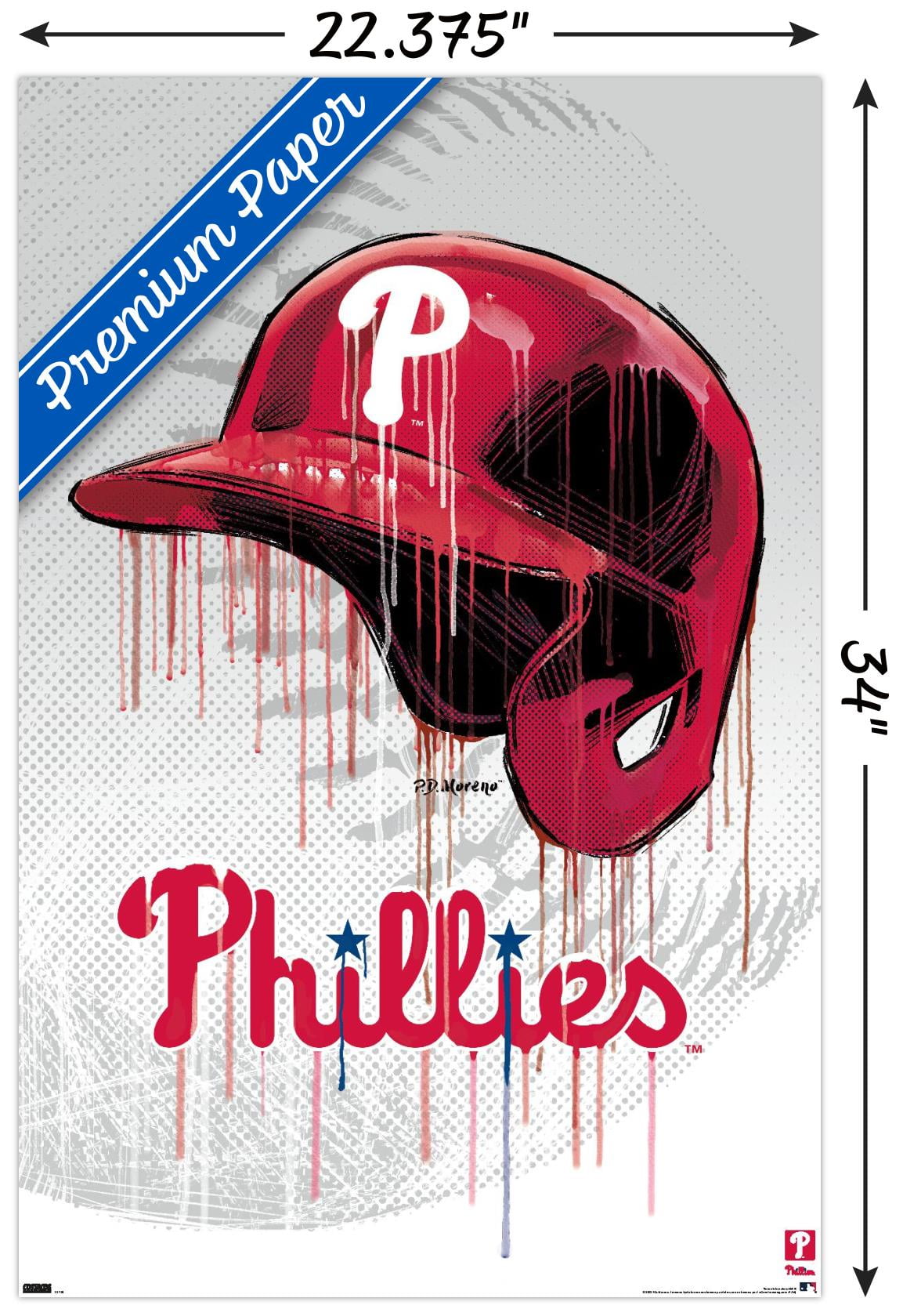 MLB Atlanta Braves - Drip Helmet 20 Wall Poster, 14.725 x 22.375 