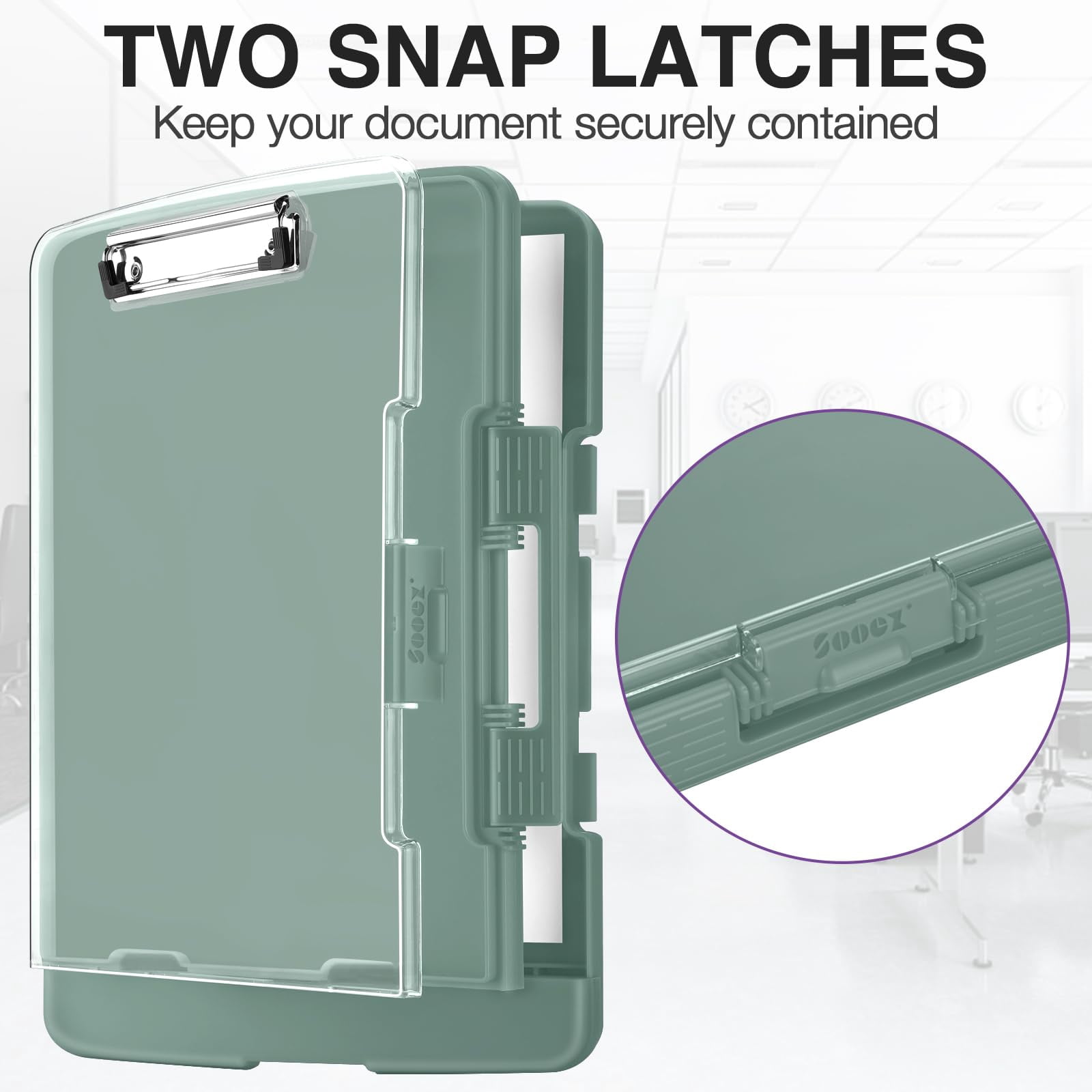 Clipboard With 2 Storage & Pen Holder  Heavy Duty Clip Boards 8.5x11 Dual Clearview Dry Erase Real Hinge High Capacity School Office Supplies