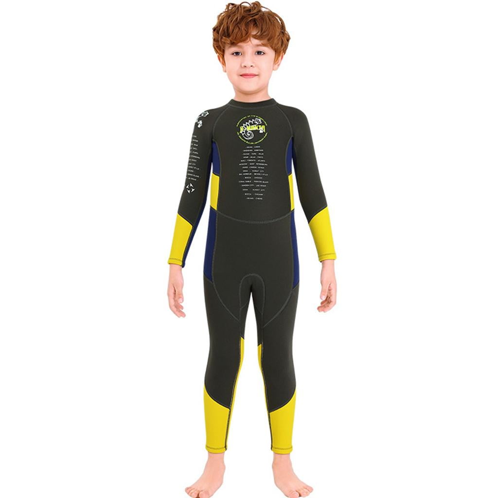 Children Kids 2.5MM One Piece Long Sleeve Diving Swimming Suit Wetsuit Boys Girl 