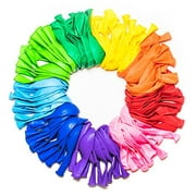 Dusico Party Balloons 12 Inches Rainbow Set (100 Pack) Assorted Colored Party Balloons Bulk Made with Strong Latex for Helium Or Air Use. Birthday Balloon Arch Supplies Decoration Accessory