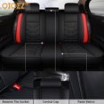 thumbnail image 5 of OTOEZ Car Seat Covers for For Honda Toyota Chevy Ford Nissan Front Rear Full Set Cushion Protector PU Leather Universal Fit, 5 of 9