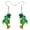 shamrock, variant on St.Patrick's Day Acrylic Green Frog Earrings Dangle Jewelry for Women Animals Lovers Charm Party Gift