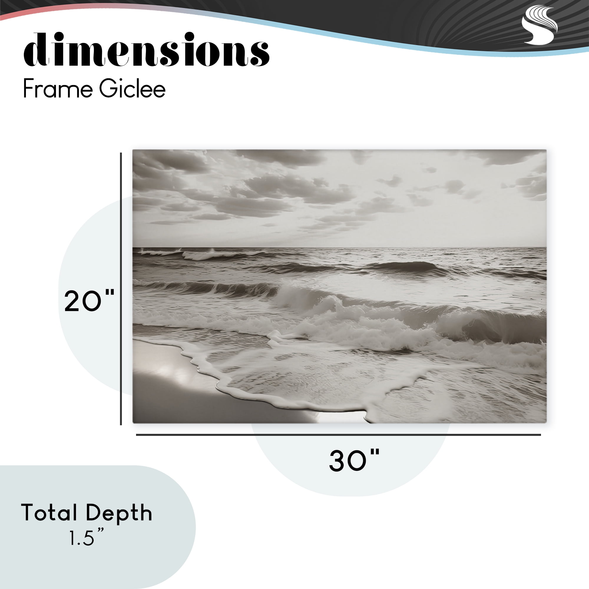 Beach View Reverie Canvas Wall Art, design by Decent Exposures