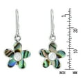 thumbnail image 4 of AeraVida Cute Flower w/ Shell & Abalone Shell Inlay Sterling Silver Dangle Summer Earrings for Female, 4 of 5