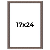 17x24 Frame Silver Real Wood Picture Frame Width 1.25 Inches | Interior Frame Depth 0.5 Inches |