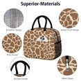 thumbnail image 4 of Insulated Lunch Bag for Women, Floral Print Oxford Fabric Lunch Box, Leakproof Thermal Cooler Tote for Work, School & Picnic, Leopard Animal Print, 4 of 5