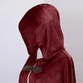 thumbnail image 3 of Hvyesh Men's Medieval Hooded Cloak Halloween Renaissance Cape with hood Wizard Costume Medium Length Cosplay Witch Cape, 3 of 7