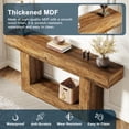 thumbnail image 4 of Canddidliike 63" Wood Console Table, Farmhouse 2-Tier Sofa Table Entryway Table, Foyer Display Table, Brown, 4 of 12