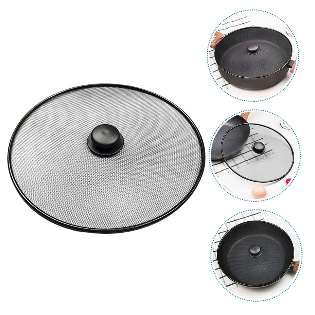 OUNONA Black Stainless Steel Stove Grease Shield - Kitchen Splash Guard for Stove Top, Easy to Clean and Protects Cooking Area