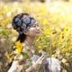 thumbnail image 5 of Gorro holgado para mujer, gorro para quimioterapia, babero elástico transpirable, gorro de doble uso, gorro estampado de flores, gorro holgado para dormir, bufanda infinita, 5 of 5