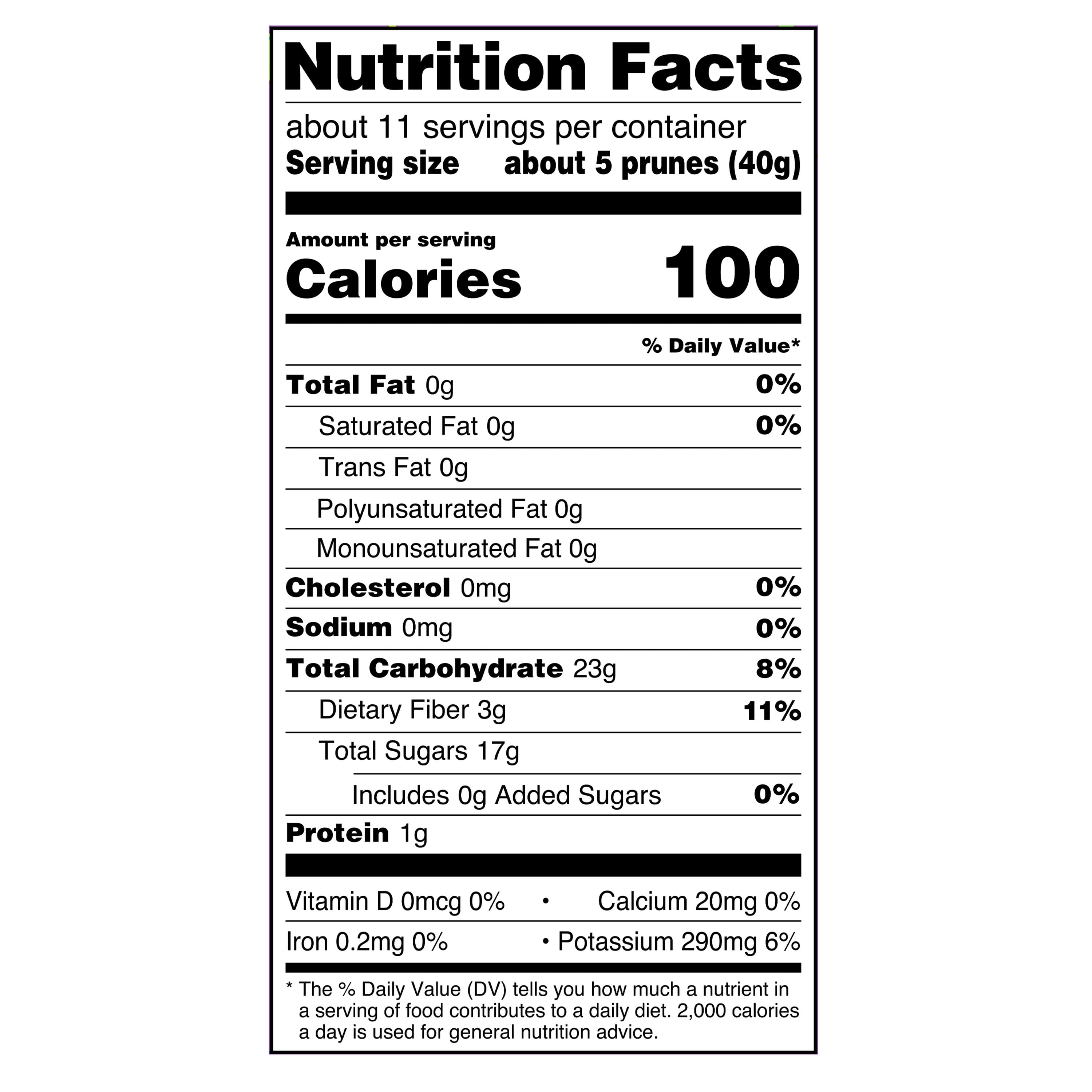 Great Value Unsweetened Pitted Prunes Canister, 16 oz