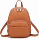 thumbnail image 1 of Girl Small Bag PU Leather Multiple Zipper Pockets Mini Backpack Purse, 1 of 4