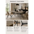thumbnail image 3 of Brassex Celine Rustic Oak Dining Table with Metal Base for Kitchen and Dining Room, 3 of 7